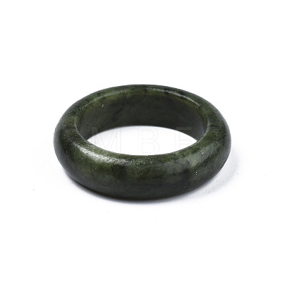 Natural Chinese Southern Jade Plain Band Ring G-N0326-99B-1