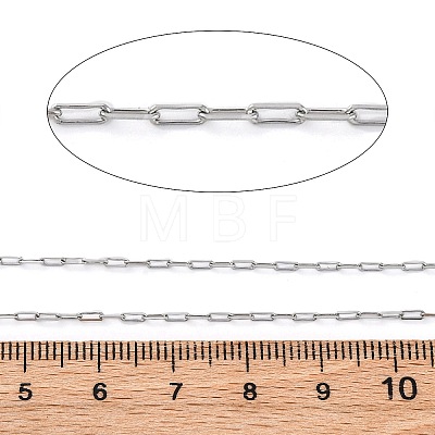 304 Stainless Steel Paperclip Chains CHS-M009-04P-02-1