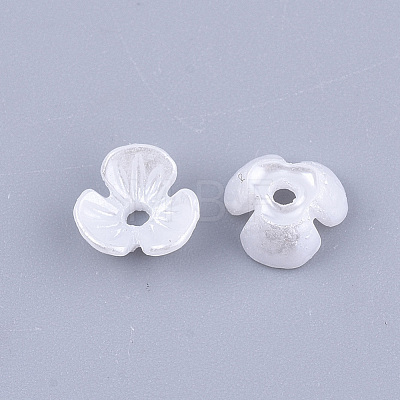 Resin Imitation Pearl Bead Caps X-RESI-T040-007A-1