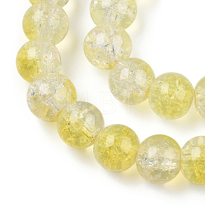 Transparent Crackle Baking Painted Glass Beads Strands DGLA-T003-01A-15-1