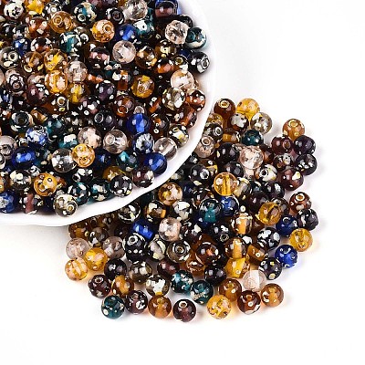 Picasso Baking Paint Glass Seed Beads SEED-N007-38A-01-1