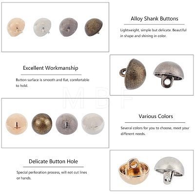 Alloy Shank Buttons BUTT-NB0001-16-1
