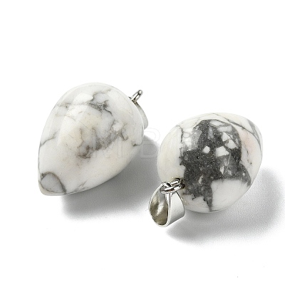 Natural Howlite Pendants GG-K002-13T-1