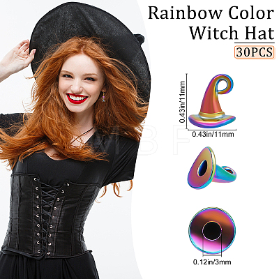 Rainbow Color Alloy Pendants FIND-BBC0001-30-1