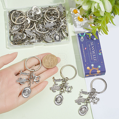20Pcs West Cowboy Alloy Keychain KEYC-SC00021-1