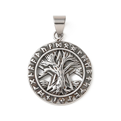 304 Stainless Steel Pendants STAS-F363-08A-AS-1