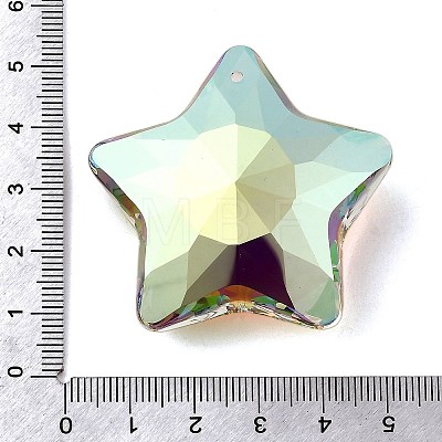 Electroplated Glass Pendants GLAA-G122-05D-1
