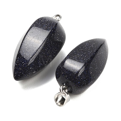 Synthetic Blue Goldstone Pendants GG-K002-16N-1