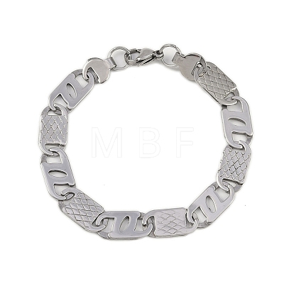 304 Stainless Steel Mariner Link Chain Bracelets BJEW-B078-54P-01-1