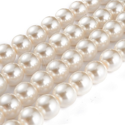 Glass Pearl Beads Strands X-HY-12D-B80-1
