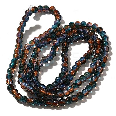 Crackle Glass Beads Strands CCG-C002-6mm-08-1