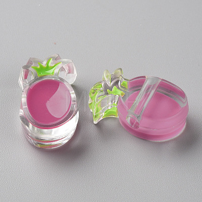 Transparent Enamel Acrylic Beads TACR-S155-002I-1