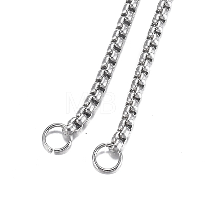 304 Stainless Steel Box Chain Slider Necklace Making MAK-H100-01P-1