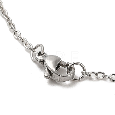 201 Stainless Steel Pendnat Necklace with Cable Chains NJEW-E102-01P-01-1