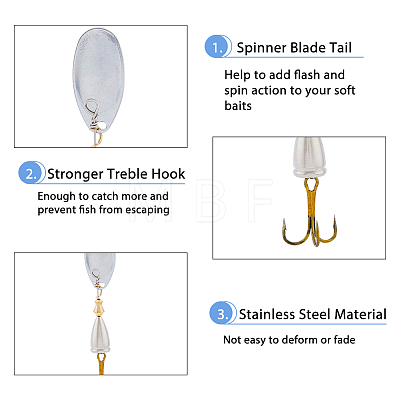 304 Stainless Steel Fishing Lure Hook FIND-FH0006-71-1