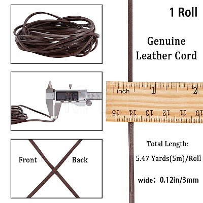 Cowhide Leather Cord WL-WH0008-05B-1