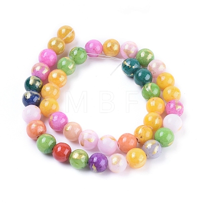 Natural Mashan Jade Beads Strands G-F670-A16-4mm-1