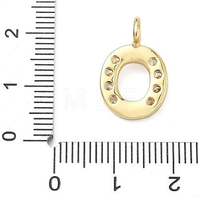 Brass Micro Pave Clear Cubic Zirconia Pendants KK-I476-01G-O-1