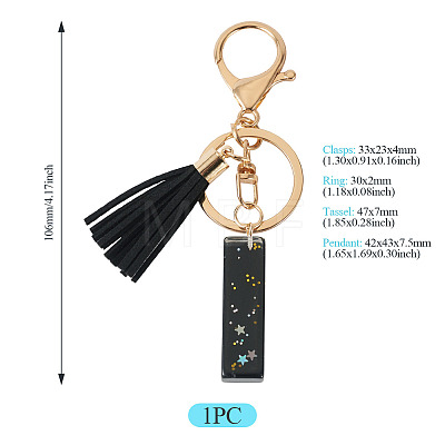 1Pc Resin Letter Keychains KEYC-TADJ0001-09I-1