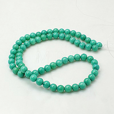 Natural Mashan Jade Round Beads Strands G-D263-4mm-XS15-1