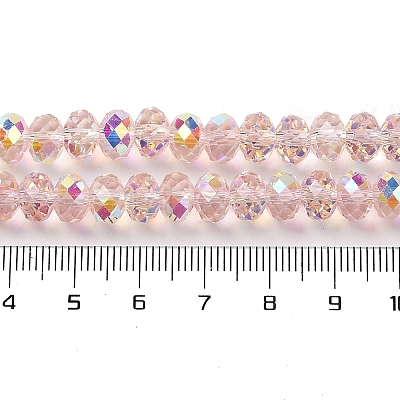 AB Color Plated Transparent Electroplate Beads Strands EGLA-H104-06B-1