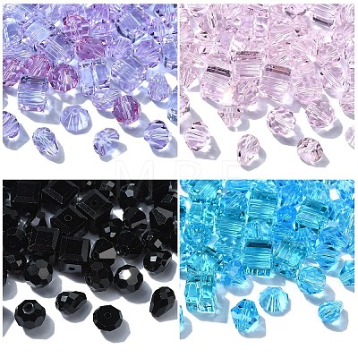 50Pcs 5 Styles Imitation Austrian Crystal Beads FIND-YW0004-71A-1