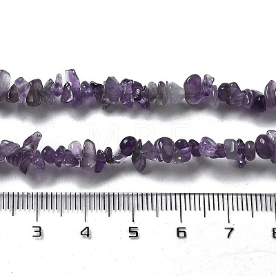 Natural Amethyst Chip Beaded Necklaces for Men Women NJEW-G159-01U-1