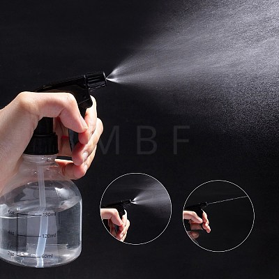 250ml Empty Plastic Spray Bottles with Black Trigger Sprayers Clear Trigger Sprayer Bottle with Adjustable Nozzle for Cleaning Gardening Plant Hair Salon AJEW-BC0005-71-1