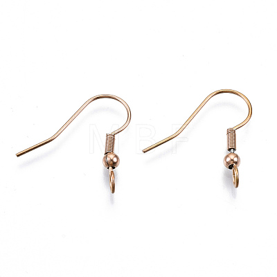 304 Stainless Steel Earring Hooks STAS-S111-003RG-1