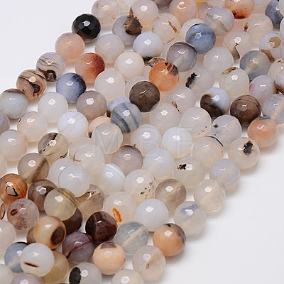 Natural Agate Beads Strands G-G580-10mm-36-1