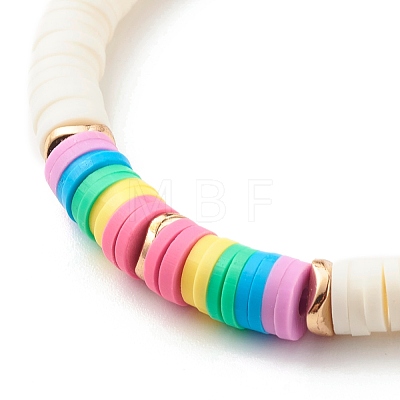 Handmade Polymer Clay Heishi Beads Stretch Kids Bracelets Set BJEW-JB07429-02-1