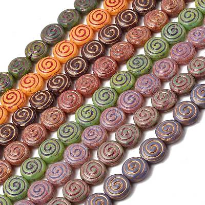 Painted Glass Beads Strands GLAA-Z021-04-1