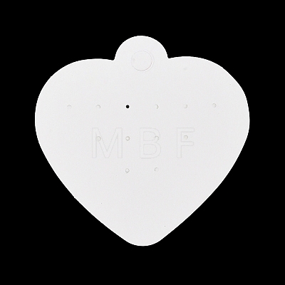 Heart Shaped Paper Earring Display Cards AJEW-A051-04-1