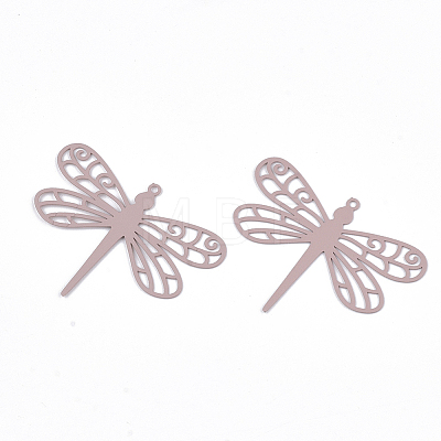 430 Stainless Steel Filigree Pendants X-STAS-T042-08E-1