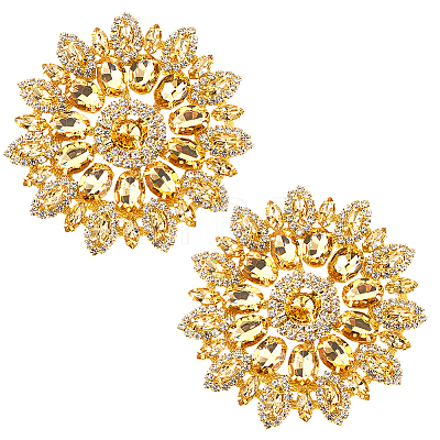 Iron Rhinestone & Glass Cabochons FIND-WH0366-419B-1