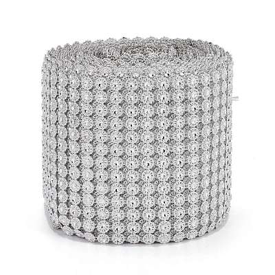 13 Rows Plastic Diamond Mesh Wrap Roll DIY-L049-02-1