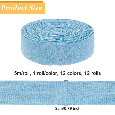   60M 12 Colors Polyester Elastic Cords SRIB-PH0001-31-1