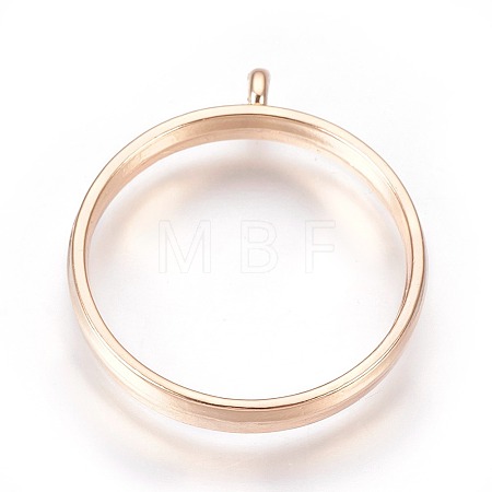 Alloy Open Back Bezel Pendants X-PALLOY-WH0030-01G-1