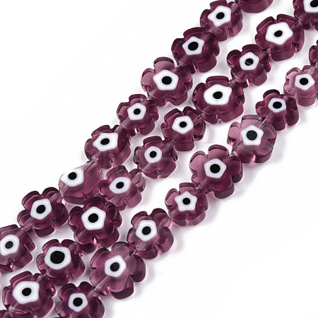 Handmade Evil Eye Lampwork Beads Strands LAMP-N029-018-01-1
