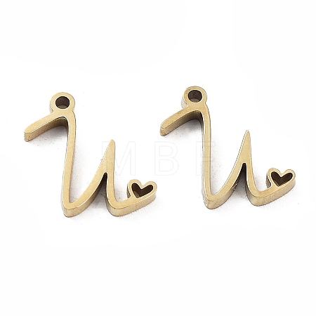 304 Stainless Steel Charms STAS-M327-02G-U-1