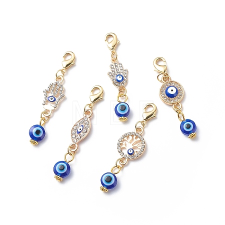 Evil Eye Theme Pendant Decorations HJEW-JM00782-1