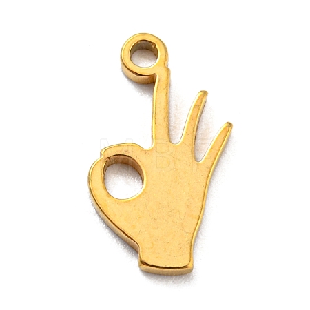 304 Stainless Steel Charms LS-STAS-Q306-01G-H-1
