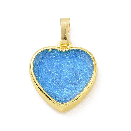 Real 18K Gold Plated Eco-friendly Rack Plating Brass Enamel Pendants KK-F843-06G-02-1