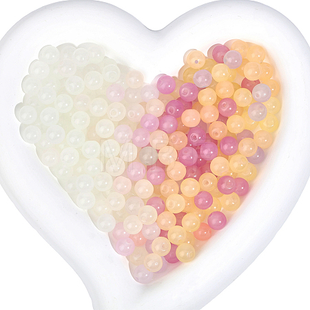 280Pcs Transparent Glass UV Reactive Beads DGLA-PA0001-10B-1