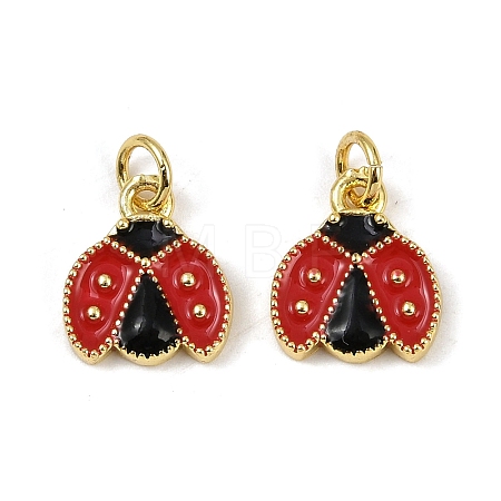 Brass Enamel Charms KK-I358-012G-1