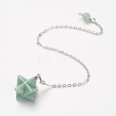 Chakra Natural Green Aventurine Dowsing Pendulums X-G-F516-01F-1
