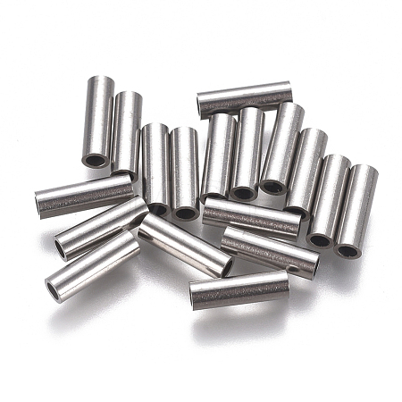 Non-Tarnish 304 Stainless Steel Tube Beads STAS-F224-01P-D-1
