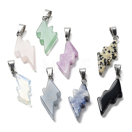 Natural & Synthetic Mixed Gemstone Pendants G-C057-01P-1