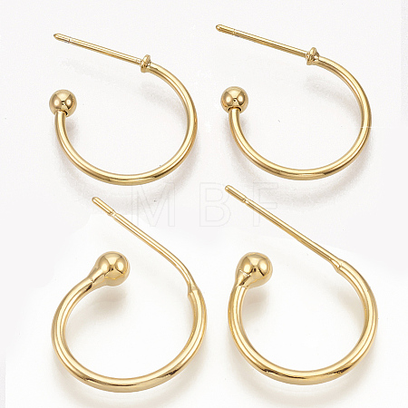 Brass Stud Earring Findings X-KK-T020-105G-1