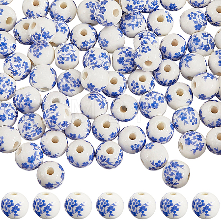 100Pcs Handmade Porcelain Beads PORC-SC0001-22-1
